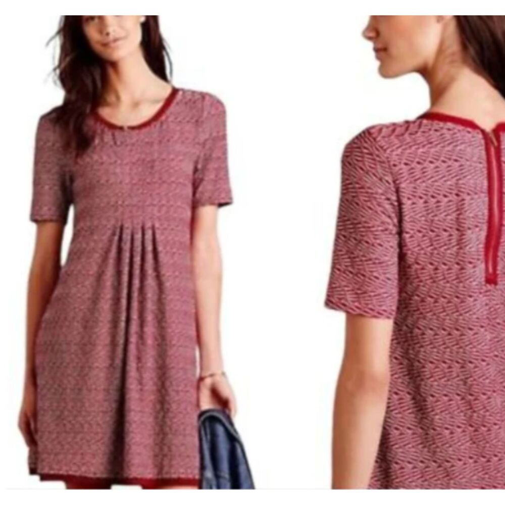 Anthropologie Maeve Textured Knit A-Line Dress Size XS Petite
